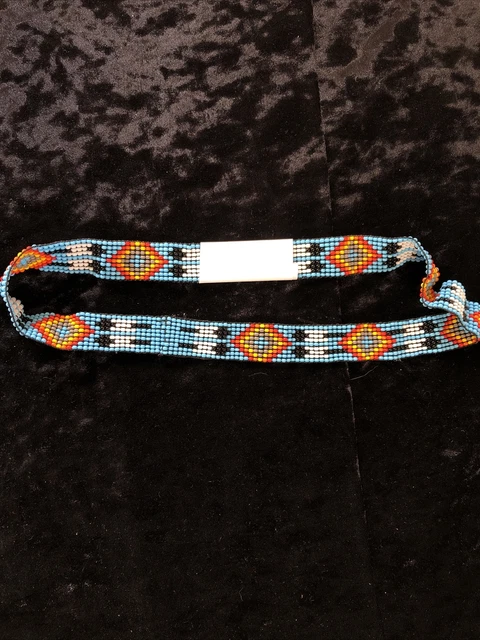 Southwestern Cowboy Cowgirl Indian Beaded Stretch HatBand New!