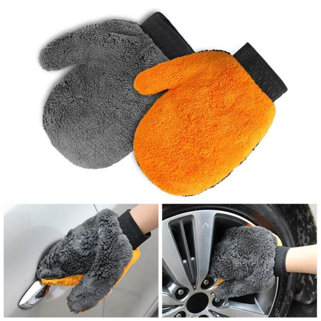 Peluche gant de nettoyage de voiture en microfibre super absorbant et doux pour