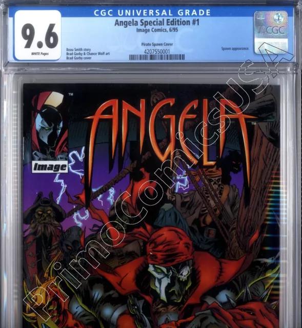 PRIMO:  ANGELA Special Edition #1 Pirate SPAWN var Image comics '95 NM+ 9.6 CGC