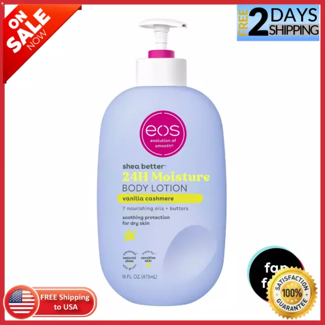 eos Shea Better Body Lotion for Dry Skin Vanilla Cashmere 16 Oz
