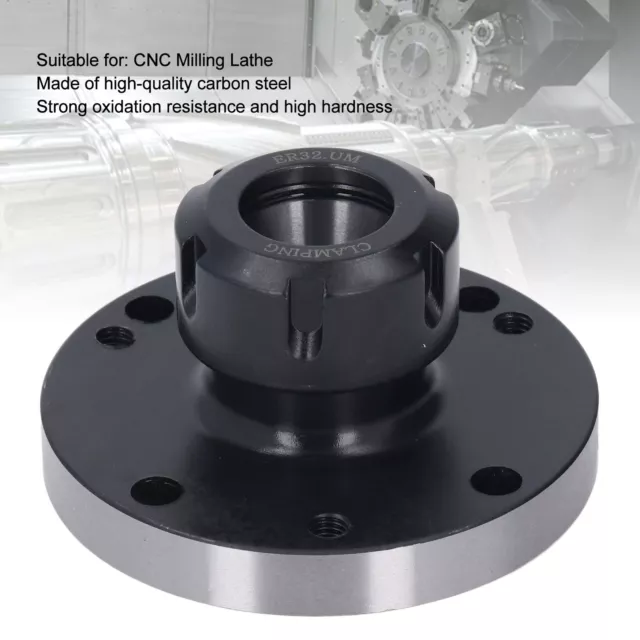 Collet Chuck Round Base 7 Mounting Holes 100mm Diameter Carbon Steel For CNC❤