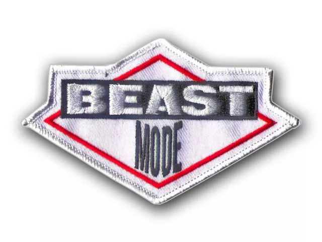 Beast Mode - Hook and Loop Backing - 4 3/4" X 2 1/2" embroidered Patch - ODA