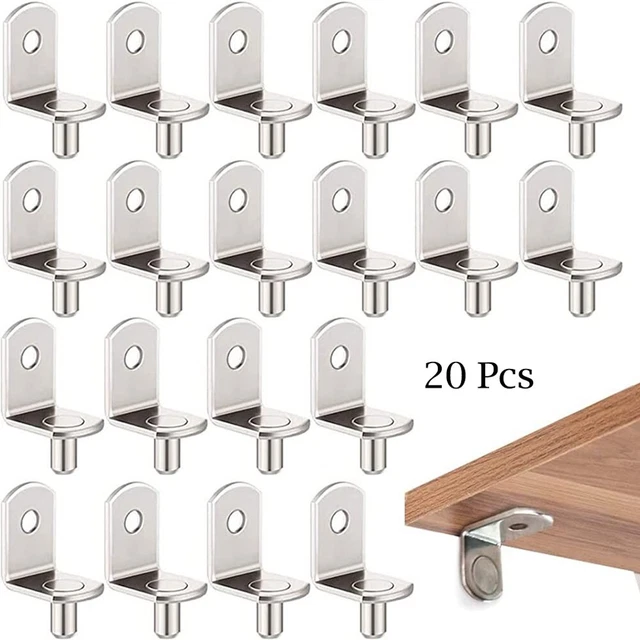 Lot De 2 Supports D'étagère En Acier Forgé à La Main – Style Rustique – Noir