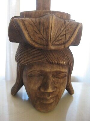 Igorot Tribal Ceremonial Offering Bowl Philippines 21" OOAK Hand Carved Wooden 2