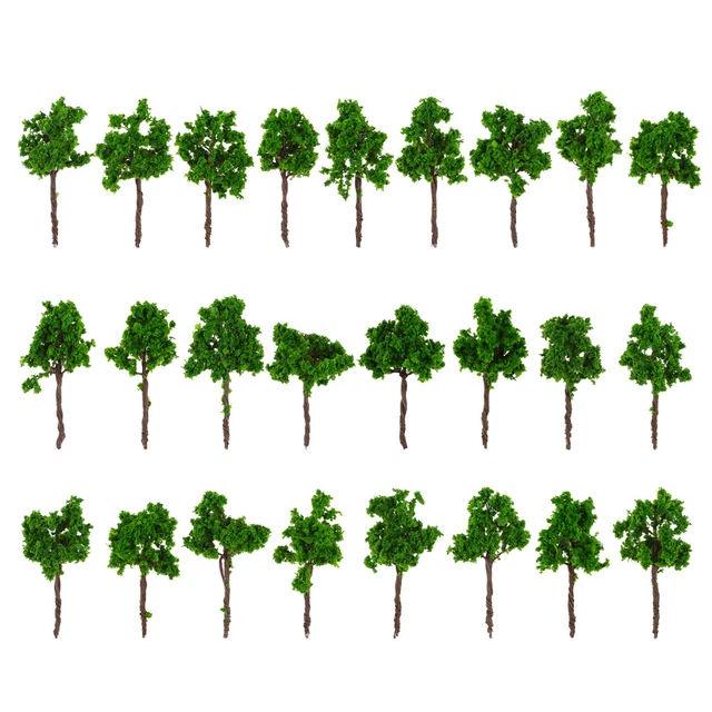 VORCOOL 25 pz alberi modello 6 cm paesaggio albero modello serie home outdoor decorazione giardino