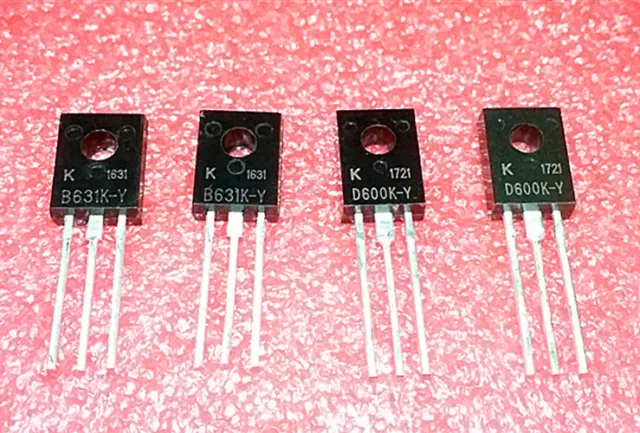 10PAIR=20PCS   2SB631K  2SD600K  B631K D600K B631K-Y D600K-Y TO-126  Transistors