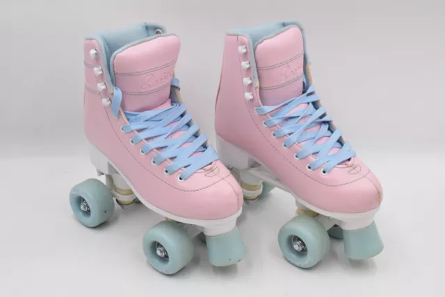 Rookie Bubblegum Pink Quad Roller Skates. Junior Adult UK 2
