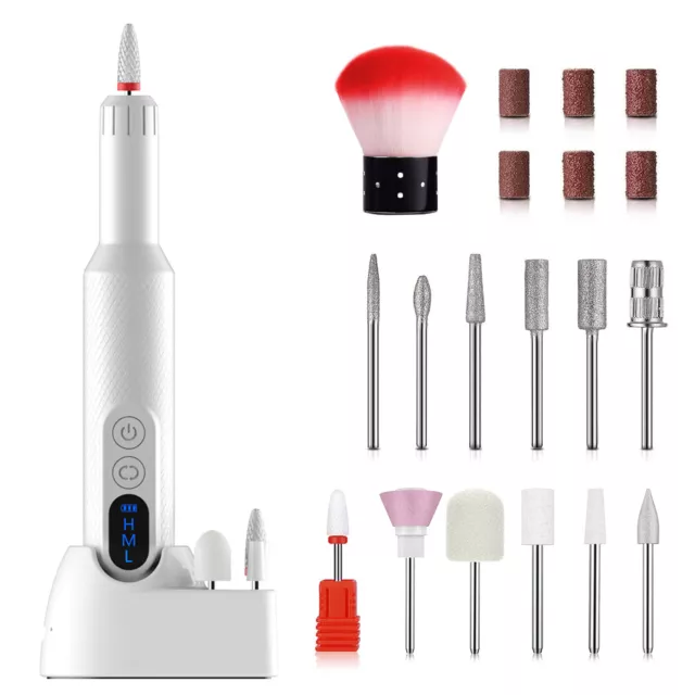 15 in 1 Profi Nagelfräser Elektrische Nagelfeile Nagelfraser Nail Maniküre Set