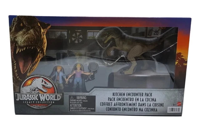 Jurassic World Legacy Collection | Set Cucina Con Tim, Lex E Velociraptor, Figure 9,5 Cm - 4