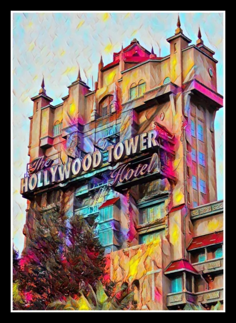 Walt Disney World Tower Of Terror A4 Retro poster prints wall art