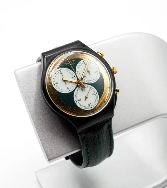 SWATCH SWISS 9003 Chronographe Sport Montre 38mm Horloge Antique