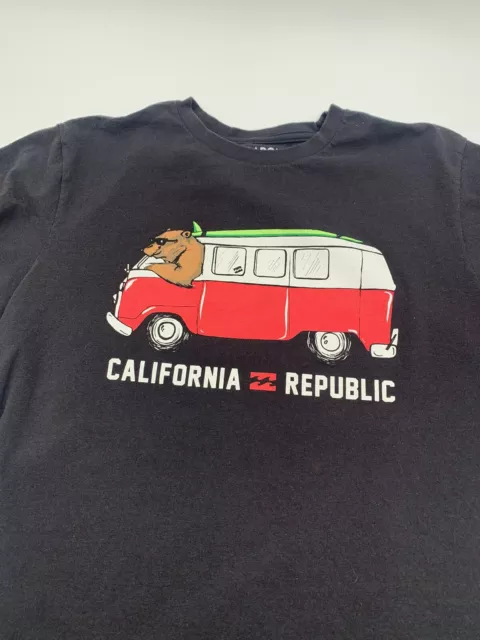 Billabong Mens T-Shirt Sz M Volkswagen Bus  California Republic Bear Surfing