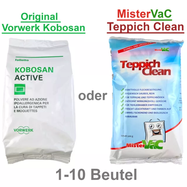 1-10 x Original Vorwerk Kobosan Active oder MisterVac Teppichreinigungspulver...