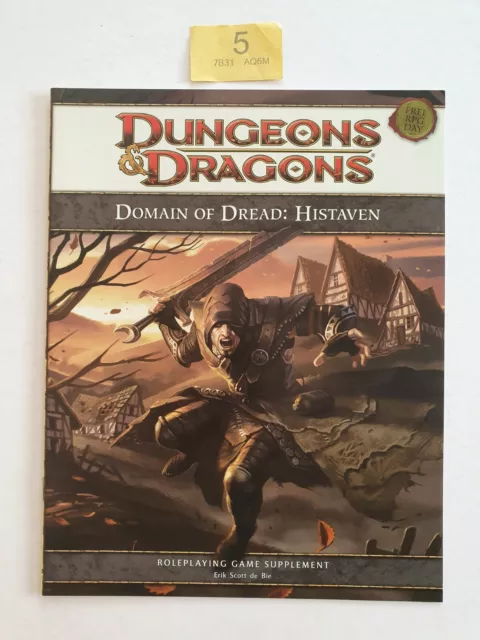 D&D DOMAIN OF DREAD " HISTAVEN " 4e FREE RPG DAY MODULE 2011 MINT