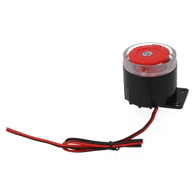 Nueva trompeta de plástico alarma de alto decibelio sirena interior 12 VDC 49*50 mm