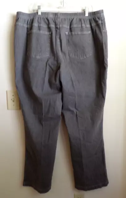 Just My Size Plus Size 4-Pocket Grey Stretch Bootcut Jeans Size 3x NWT 2