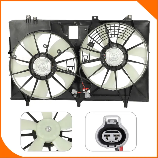 Radiator Condenser Cooling Fan Assembly For 11-16 Toyota Sienna Fits Lexus RX350