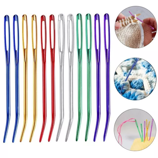 Bent Tip Crochet Needles Aluminum Knitting Needles Crocheting Hooks  Knitting