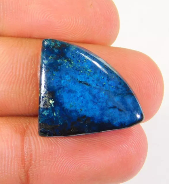 32.CT 100% Naturel Bleu Azurite Déguisement Cabochon Gemme 21x27x6MM CD = 159