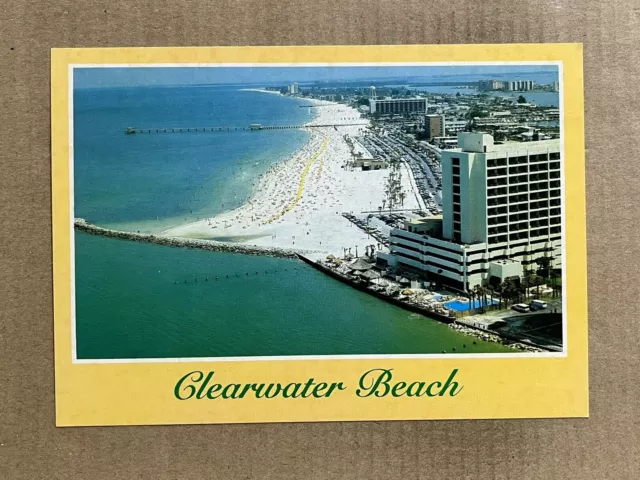 Postcard Clearwater Beach FL Florida Panoramic Aerial View Vintage PC