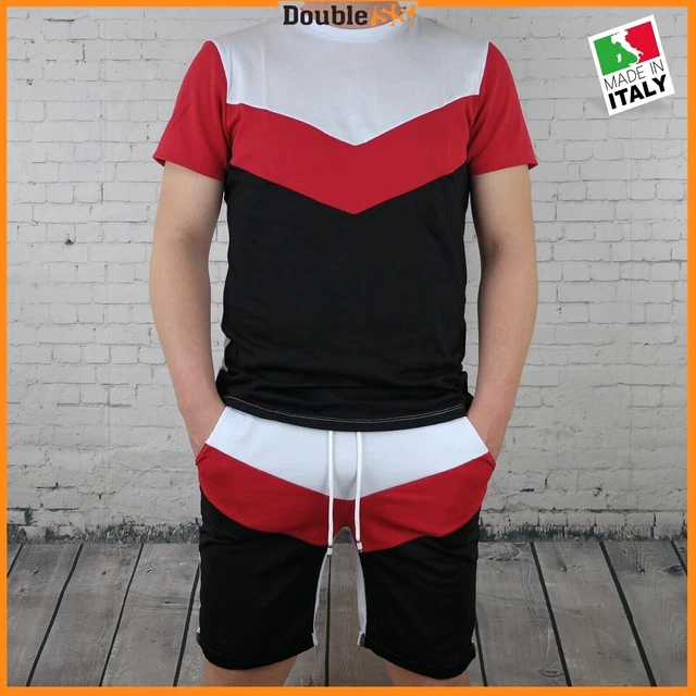 Completo Sportivo da Uomo Pantaloncini T-Shirt Completino Palestra Corto Estivo