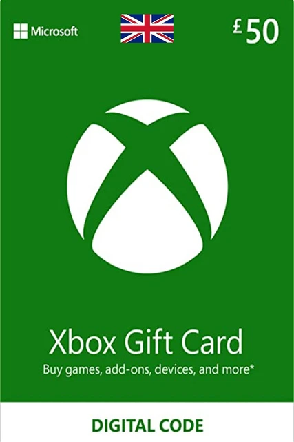 Xbox Live Card GBP 50 - £50 Codice digitale - solo per conto UK.