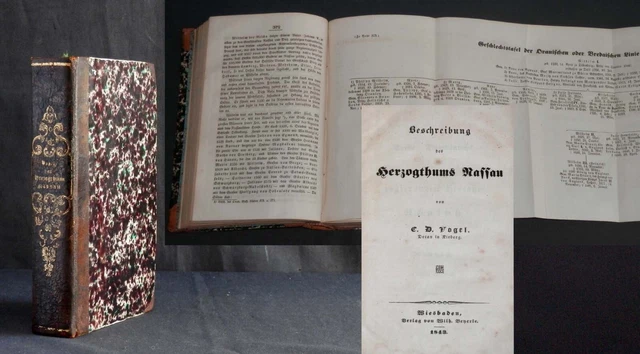 VOGEL Beschreibung des Herzogthums Nassau 1843 Hessen