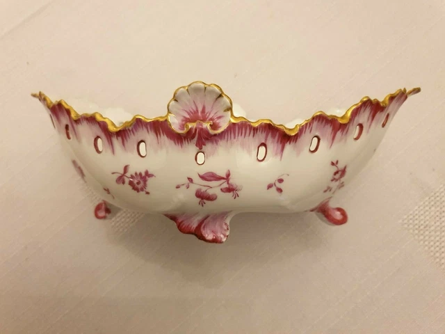 Baguier Vide Poche Corbeille Coupelle Ajouree En Porcelaine De Limoges