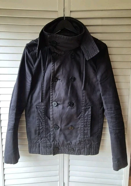 ALL SAINTS MEN S Black Felix Pea Coat Xs 36 40.00 PicClick UK