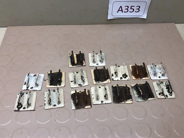Vintage Lot of Double Cafe Curtain Rod Metal Hardware Brackets Art Deco