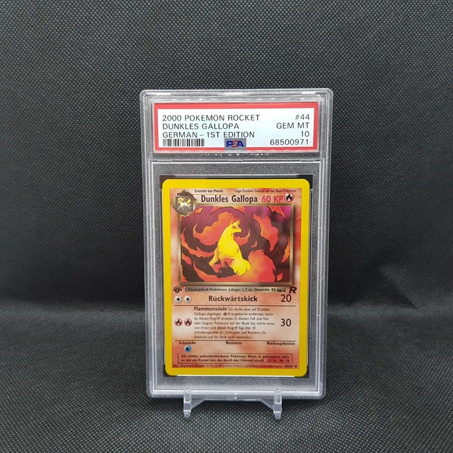Pokémon 1. Edition Team Rocket - Dunkles Gallopa - Deutsch - PSA 10 - Gem Mint