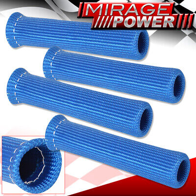 For Lexus 4 Piece Heat Spark Plug Wire Tube Insulator Thermal Wrap Thermo Blue
