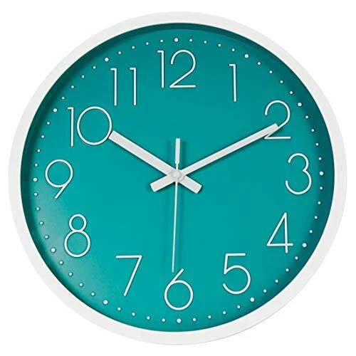 Topkey Orologio da parete 30,5 cm silenzioso e non ticchettio moderno (N4m)
