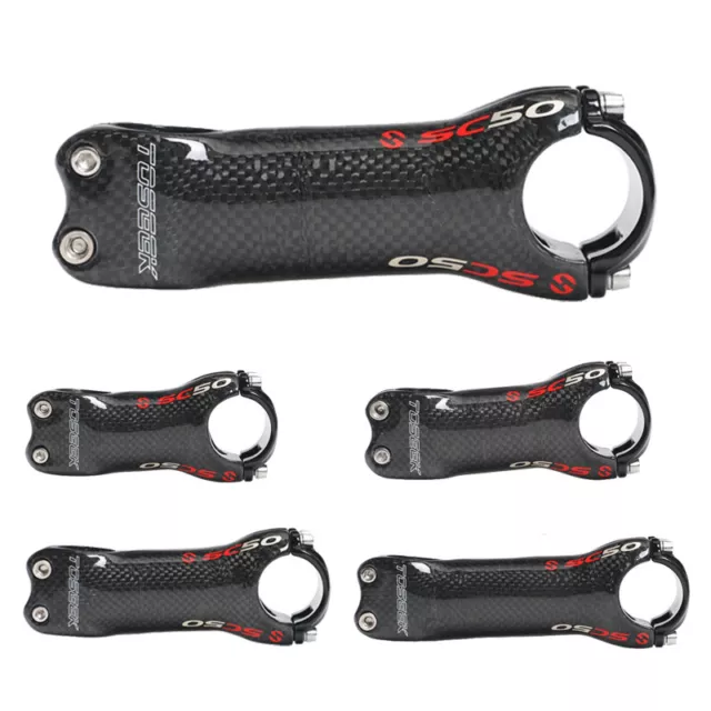 Carbon Fiber Bicycle Stems MTB Road Bike Handlebar Stem ±6° 70-130mm 3K Glossy