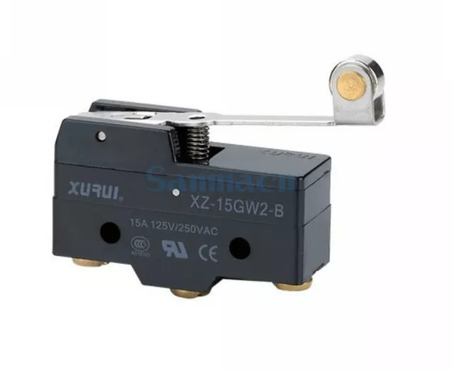5pcs XZ-15GW2-B NO+NC Miniature Micro Switch SPDT Hinge Roller Lever 15A 125V