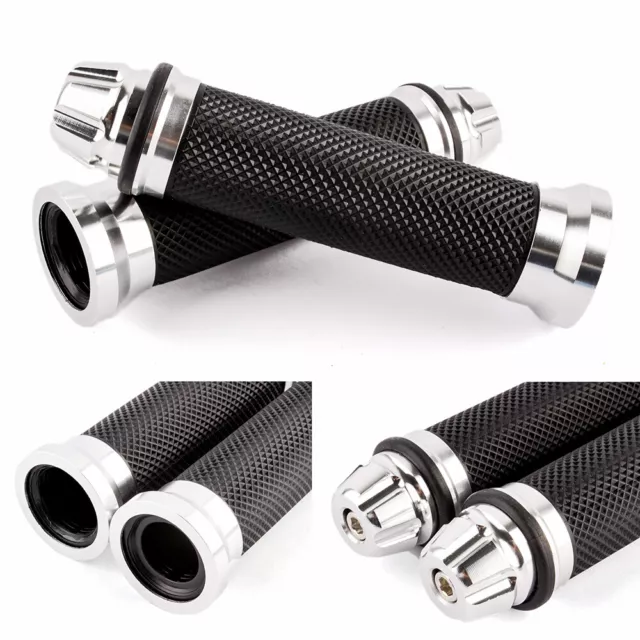 7/8" 22mm Soft Rubber Handlebar Hand Grips Universal for Motorcycle Honda Suzuki