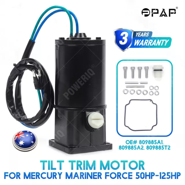 Tilt Trim Motor for Mercury Mariner, Force 50hp, 60hp, 70, 80hp 125hp - 809885A1