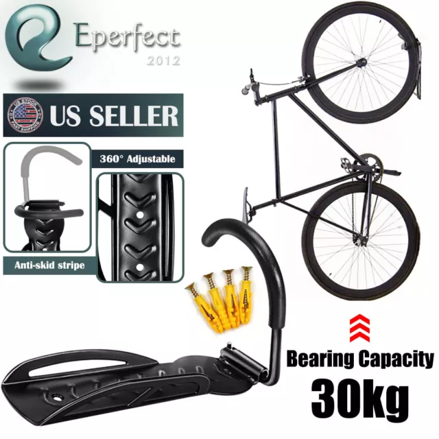 Wall Mount Vertical Bike Rack Hook Holder Bicycle Hanger Storage System Garage