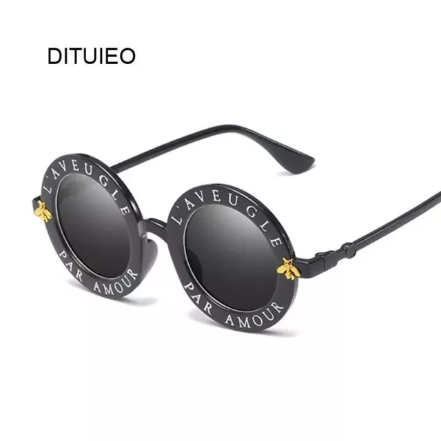 Small Round Black Metal Sunglasses Women Fashion Accessories Retro Eyewear 1pc
