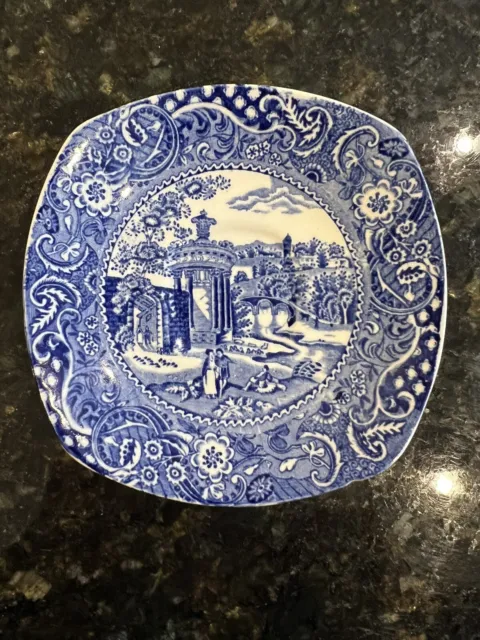 Antique W R MIDWINTER ‘LANDSCAPE’ Ceramic Saucer Blue Transfer Ware C. 1890-1919