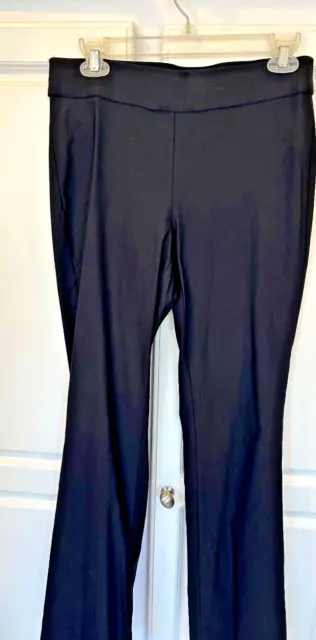 Simply Vera Wang  Black Pull On Flared Leg  Style Pants, Elastic Waist, Sz:m