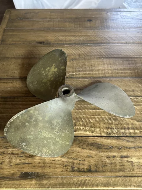 Vintage Ni Bral Brass Bronze 14LH 11 Boat Propeller Chriscraft Nautical Man Cave