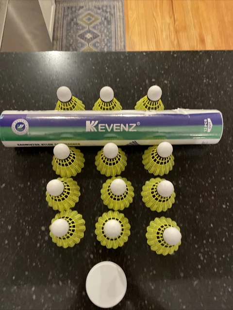 KEVENZ 12-Pack Advanced Nylon Feather Shuttlecocks,77 Grains-High Speed (Nylon) KEVENZ 12-Pack Advanced Nylon Feather Shuttlecocks,77 Grains-High Speed (Nylon)