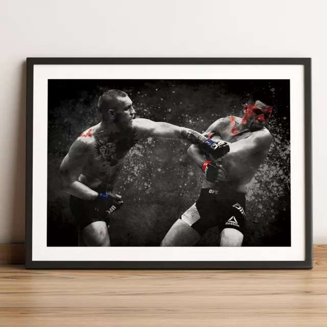 Conor McGregor vs Nate Diaz Poster Mixed Martial Arts UFC poster