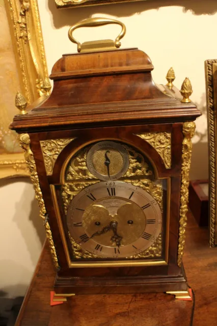 George III Verge Twin Fusee repeater Bracket Clock By David Rivers London 1765