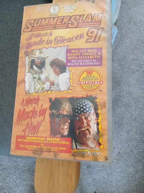 WWF SUMMERSLAM 1991 VHS Video Cassette Silver Vision Original