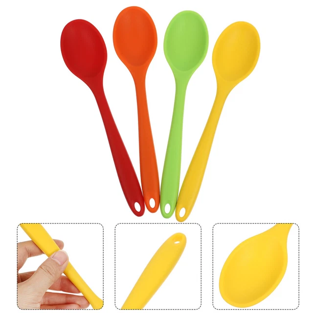 4 cucharas de silicona para cena asa antiadherentes resistentes al calor