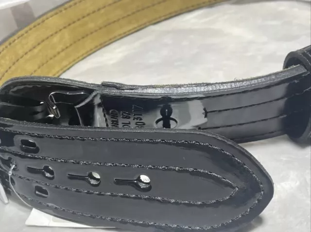 Safariland 87-9 Duty Belt Hi Gloss/Patent Leather Stitch Edge  Brand New