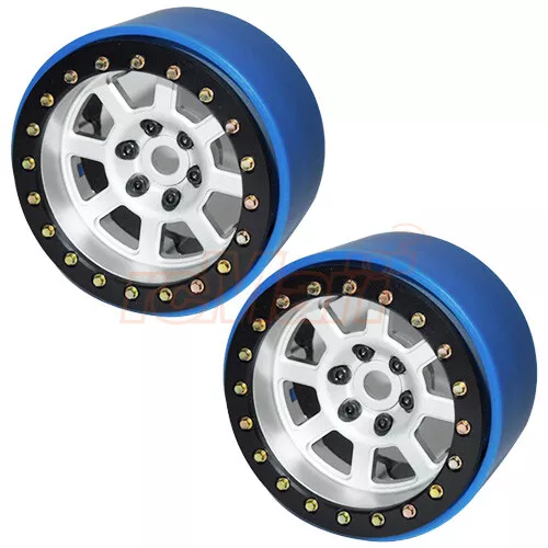 SSD 2.2 inch Wide Assassin Beadlock Wheels Silver w/Proline Ring 1/10 RC Crawler