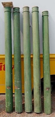 4 Antique GREEN Porch Posts 5 1/2" x 75" Tall - VG Cond - Buy Any Quantity 3